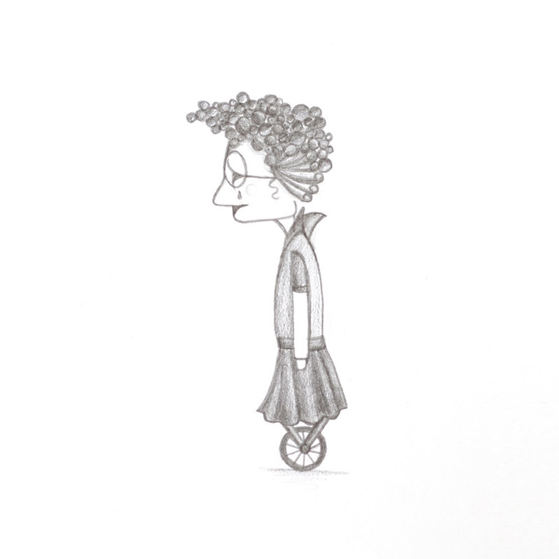 Rolling Workers, Illustration, Christin Sonntag, Hand Drawn, Fine Art, Bleistift